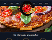Tablet Screenshot of pizza-dolce.cz